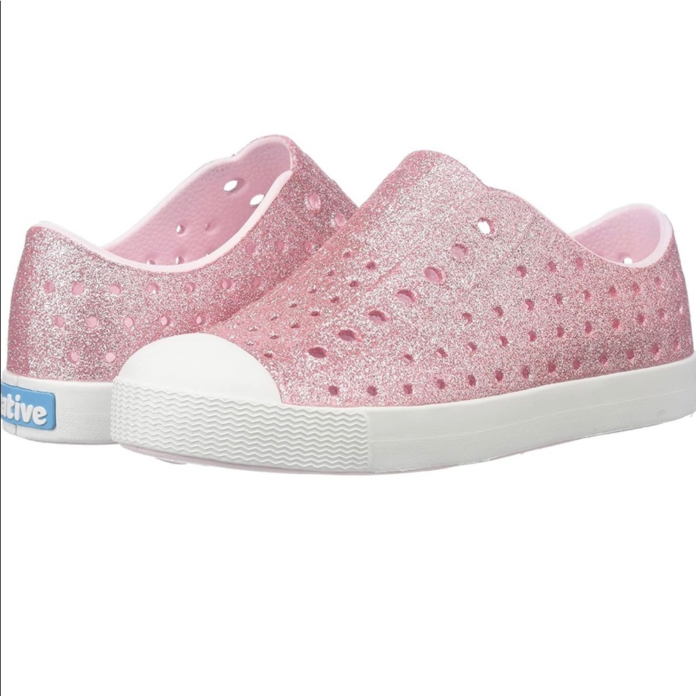 Pink Native Jefferson Bling shoes toddler Sz 5